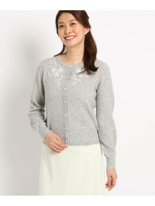 Sunauna ビーズ刺繍ニットカーディガン Rakuten Fashion 楽天