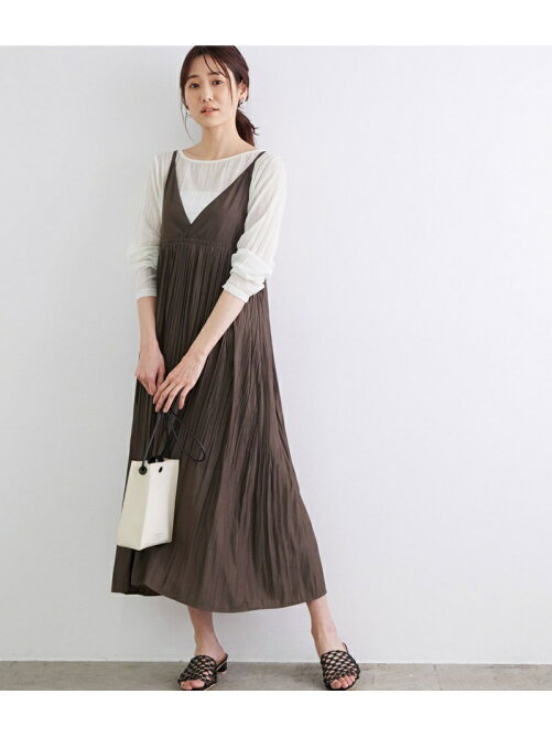 Rope Picnic Web限定カラー ブラウン カシュクールプリーツキャミワンピース Rakuten Fashion 楽天ファッション 旧楽天ブランドアベニュー Ce4870
