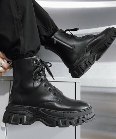 【SALE／25%OFF】aimoha MENS aimoha manスニーカーソール軽量ブーツ アイモハ シューズ・靴 ブーツ ブラック