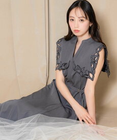 【SALE／40%OFF】Noela 【15周年】カットワークカラーワンピース ノエラ ワンピース・ドレス ワンピース グレー パープル【送料無料】
