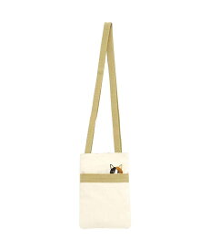 BACKYARD FAMILY 猫刺繍 タテ型 ショルダーバッグ ローラ バッグ ショルダーバッグ ホワイト イエロー カーキグリーン ブルー ブラウン ブラック