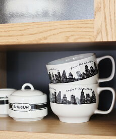 Fishs Eddy [Fishs Eddy(フィッシュエディ)]212 Skylineジャンボマグカップ/容量580ml ニコアンド 食器・調理器具・キッチン用品 グラス・マグカップ・タンブラー ホワイト