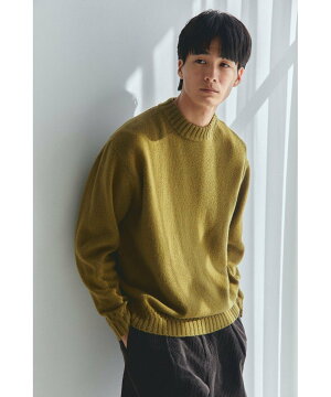 【SALE／40%OFF】UNITED ARROWS green label relaxing ハミルトンラムズウール ワイドカラー I ニット ユナイテッドアローズ グリーンレーベルリラクシング トップス ニット イエロー ホワイト グリーン ネイビー【送料無料】