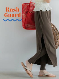 【SALE／50%OFF】coca 【再入荷・UVカット】水陸両用ラッシュガードレギンスセットスカート コカ 水着・スイムグッズ ラッシュガード ブラウン ブラック