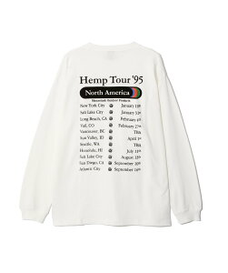 MANASTASH MANASTASH/�}�i�X�^�b�V��/HEMP TOUR L/S TEE �}�i�X�^�b�V�� �g�b�v�X �J�b�g�\�[�ET�V���c �z���C�g �p�[�v�� �u���b�N�y���������z