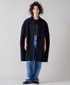 【SALE／60%OFF】Liesse ポンチョコート リエス ジャケット・アウター ポンチョ ベージュ ネイビー【送料無料】