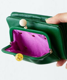 ear PAPILLONNER 《WEB限定/本革》牛革がま口折り財布 イア パピヨネ 財布・ポーチ・ケース 財布 イエロー ブラック シルバー ブラウン【送料無料】