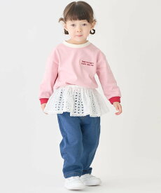 【SALE／44%OFF】petit main 【リンク】レイヤードスカートパンツセット ナルミヤオンライン パンツ その他のパンツ ブルー