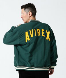 【SALE／50%OFF】AVIREX SWEAT STADIUM JACKET 'AVIREX NYC' / スウェット スタジアム ジャケット アヴィレックス トップス カットソー・Tシャツ ブラウン ネイビー グリーン ホワイト【送料無料】