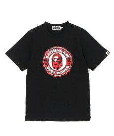 A BATHING APE LUX SPORT PATTERN BUSY WORKS TEE M ア ベイシング エイプ トップス カットソー・Tシャツ ブラック ホワイト【送料無料】