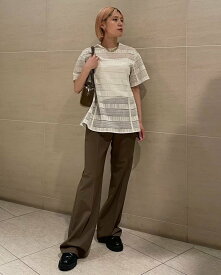 【SALE／50%OFF】LE CIEL BLEU テープディテールレーストップ / Tape Detail Lace Tops ルシェルブルー トップス シャツ・ブラウス ブラック ホワイト【送料無料】