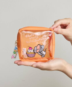 Magine FLAPPER:トムとジェリー タフィーPVCスクエアポーチ マージン 財布・ポーチ・ケース ポーチ ピンク オレンジ イエロー