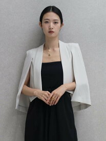 resil ケープデザインショートジャケット ラシュッド ジャケット・アウター その他のジャケット・アウター ベージュ ブラック【送料無料】