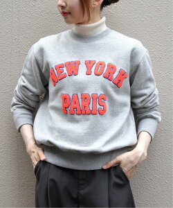 THE SHINZONE �V���]�[�� NEWYORK PARIS SWEATSHIRT �X�e�b�v�X �g�b�v�X �X�E�F�b�g�E�g���[�i�[ �O���[ �l�C�r�[�y���������z