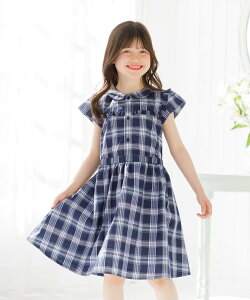 �ySALE�^30%OFF�z�g�� KIDS �y110-140cm�z�v�����^���`�F�b�N �����s�[�X �N�~�L���N �����s�[�X�E�h���X �����s�[�X �l�C�r�[ �x�[�W���y���������z
