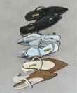 《WEB+一部店舗限定》4cmポインテッドUカットストラップスリングバック