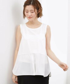 grove 再入荷!【貴島明日香さん着用】裾レイヤードタンクトップ グローブ トップス アンサンブル ホワイト ブラック