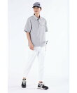 ストライプ ハーフスリーブ シャツアウター (MENS)