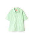 ストライプ ハーフスリーブ シャツアウター (MENS)