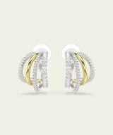 SWAROVSKI 【公式】【スワロフスキー】Hyperbola クリップイヤリング, ホワイト スワロフスキー アクセサ…