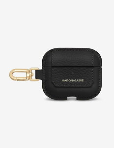 MAISON de SABRE �y�����zAirPods 3 �P�[�X�`���[�� ���]���h�T�u�� �t�@�b�V�����G�� �`���[���E�L�[�`�F�[�� �u���E�� �u���b�N�y���������z