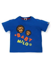 A BATHING APE BABY MILO LOOSE FIT TEE K ア ベイシング エイプ トップス カットソー・Tシャツ ブルー イエロー【送料無料】