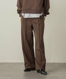 【SALE／50%OFF】VICKY 裏起毛ピンタックセミワイドパンツ≪セットアップ対応/手洗い可能≫ ビッキー パンツ その他のパンツ ブラウン カーキグリーン ベージュ【送料無料】