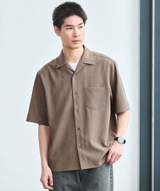 UNITED ARROWS green label relaxing ドライ ドビーストレッチ ジャストルーズ オープンカラーシャツ -防シワ- ユナイテッドアローズ グリーンレーベルリラクシング トップス シャツ・ブラウス グレー ネイビー【送料無料】
