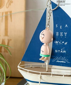 BAYFLOW 【PEANUTS×BAYFLOW】PVCキーホルダー ベイフロー ファッション雑貨 チャーム・キーチェーン ブラウン