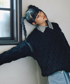 【SALE／20%OFF】niko and ... [MODE NORM CORE] ロービングポコポコプルオーバー ニコアンド トップス ニット ブラック ホワイト グレー【送料無料】