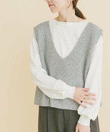 【SALE／40%OFF】URBAN RESEARCH ITEMS ニットベスト×ボリュームスリーブカットソー アーバンリサーチア…