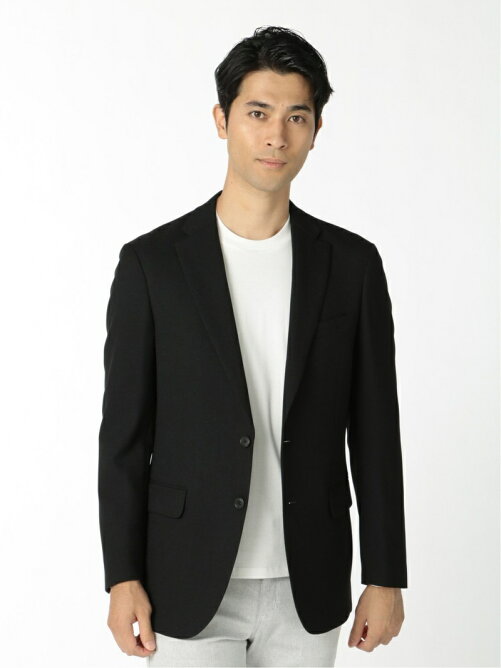 Taka Q ストレッチウォッシャブル レギュラーフィット 2ボタンテーラードジャケット 黒 Rakuten Fashion 楽天ファッション 旧楽天ブランドアベニュー Bp9877