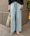 Jena espace merveilleux 【2サイズ展開/オールシーズン◎】デニムイージーパンツ ジェナエスパスメルヴェイユ パンツ ジーンズ・デニムパンツ ブルー ブラック【送料無料】