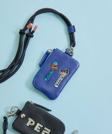 ear PAPILLONNER 【PEZ(ペッツ) ×ear】WEB限定追加/牛革モバイルストラップショルダー イア パピヨネ 財布・ポーチ・ケース その他の財布・ポーチ・ケース ブルー ブラック ネイビー ホワイト グレー【送料無料】
