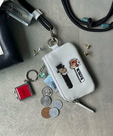 ear PAPILLONNER 【PEZ(ペッツ) ×ear】WEB限定追加/牛革モバイルストラップショルダー イア パピヨネ 財布・ポーチ・ケース その他の財布・ポーチ・ケース ブルー ブラック ネイビー ホワイト グレー【送料無料】