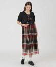 【sweetコラボ】クレストブリッジチェックチュールプリントドレスセット