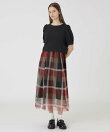 【sweetコラボ】クレストブリッジチェックチュールプリントドレスセット