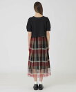 【sweetコラボ】クレストブリッジチェックチュールプリントドレスセット