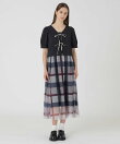 【sweetコラボ】クレストブリッジチェックチュールプリントドレスセット