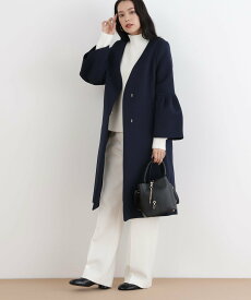 【SALE／50%OFF】PINKY&DIANNE ◆三重織ツイルベルスリーブコート ピンキー アンド ダイアン ジャケット・アウター その他のジャケット・アウター ピンク ネイビー【送料無料】