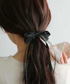 colleca la レイヤードスリムリボンヘアカフ/ヘアフック コレカラ ヘアアクセサリー ヘアゴム ブラック