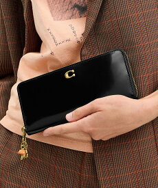 COACH 【公式】エッセンシャル スリム アコーディオン ジップ ウォレット・チャーム コーチ 財布・ポーチ・ケース 財布 ブラック【送料無料】