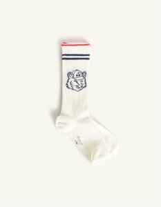 Maison Kitsune MK×BONPOINT LIAN SOCKS ���]�� �L�c�l �C���E���b�O�E�F�A �C�� �z���C�g�y���������z
