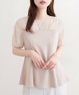 【SALE／60%OFF】natural couture シアーペプラムトップス ナチュラルクチュール トップス その他のトッ…