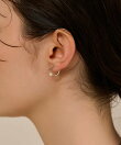 金属アレルギー対応|ライナーパールフープワンタッチピアス シルバー