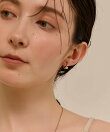 金属アレルギー対応|ライナーパールフープワンタッチピアス シルバー