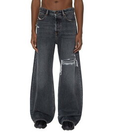 DIESEL メンズ デニムパンツ ルーズフィット ストレート ディーゼル パンツ ジーンズ・デニムパンツ ブラック【送料無料】