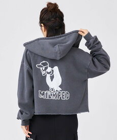 【SALE／30%OFF】MILKFED. CROPPED ZIP UP HOODIE ミルクフェド トップス パーカー・フーディー グレー ネイビー レッド【送料無料】