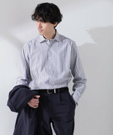 【SALE／40%OFF】NANO universe 「N shirt」Anti Soaked(R) 汗染み防止セミワイドカラーシャツ長袖 ナノユニバース トップス シャツ・ブラウス ホワイト ブルー【送料無料】