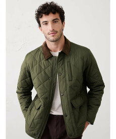 BANANA REPUBLIC FACTORY STORE (M)BANANA REPUBLIC FACTORY STORE　　ダイヤモンドキルティングジャケット バナナ・リパブリック ファクトリーストアー ジャケット・アウター その他のジャケット・アウター ブラック グリーン【送料無料】